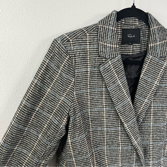 NWOT Rails Cody Houndstooth Check Double Breasted Blazer Sand Ash Women’s Small - Picture 7 of 14